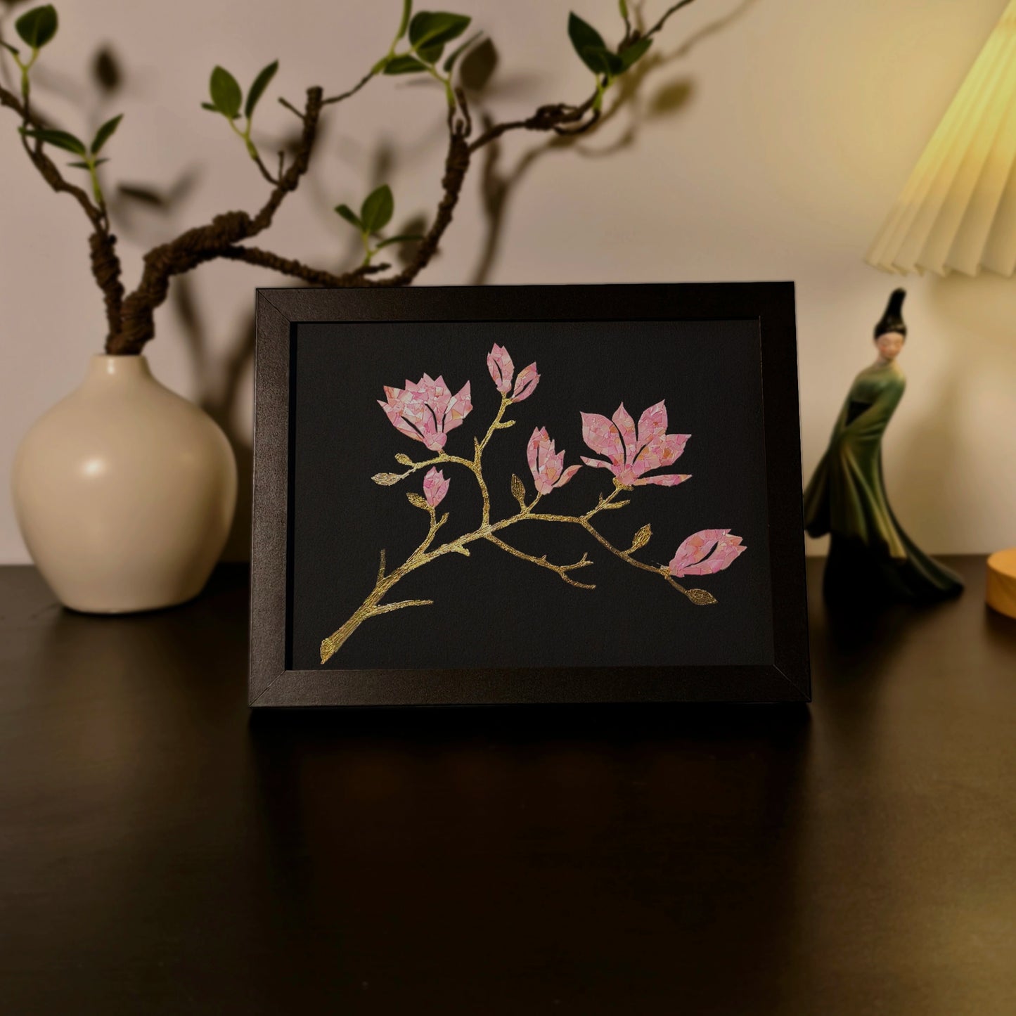 Celestial Dreams Mother-of-Pearl Botanical Frame