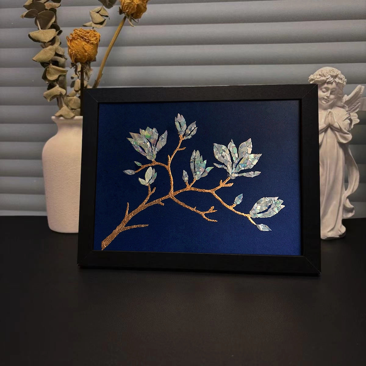 Celestial Dreams Mother-of-Pearl Botanical Frame