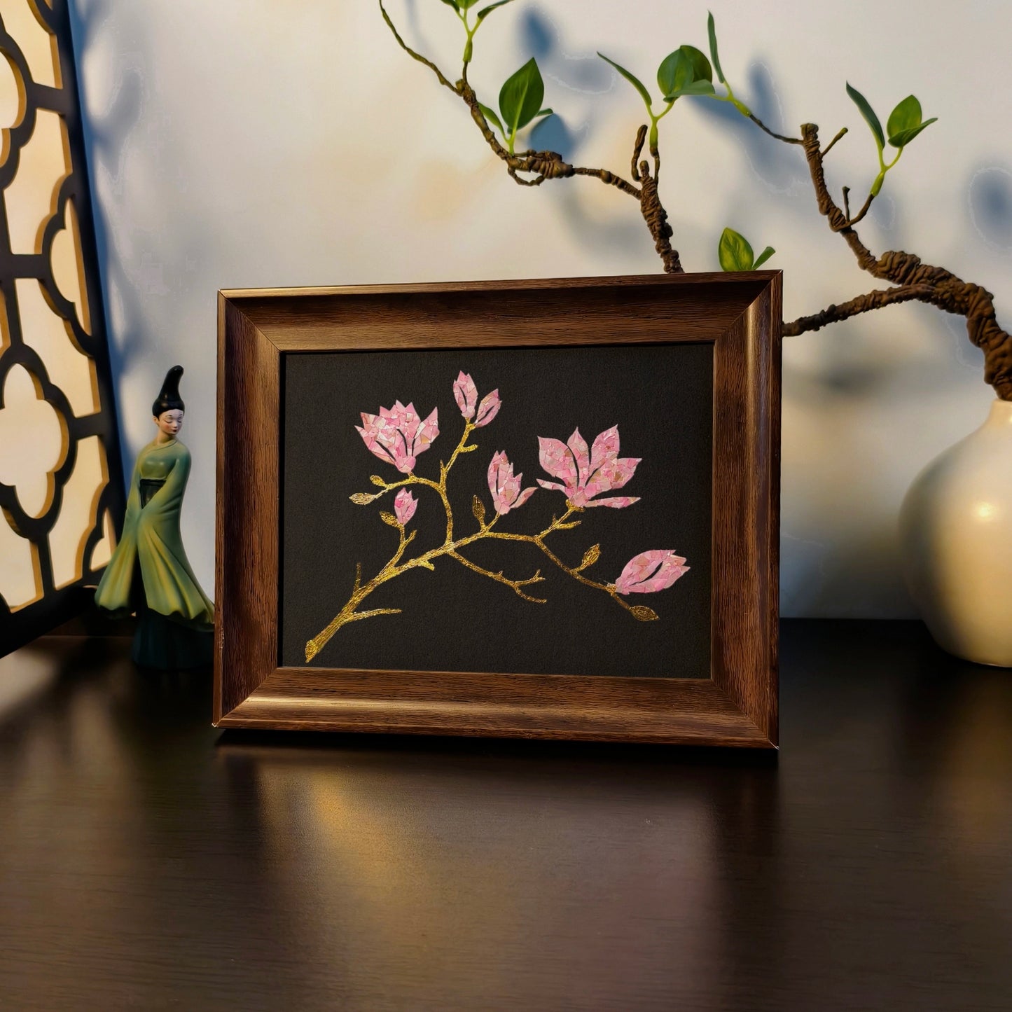 Celestial Dreams Mother-of-Pearl Botanical Frame