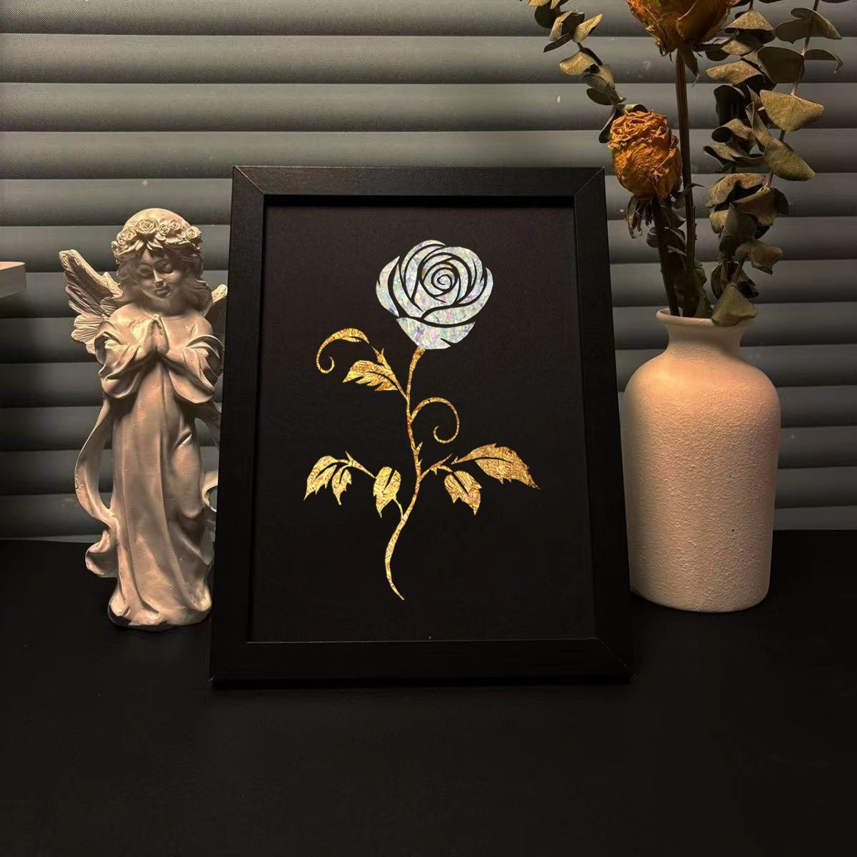 Celestial Dreams Mother-of-Pearl Botanical Frame