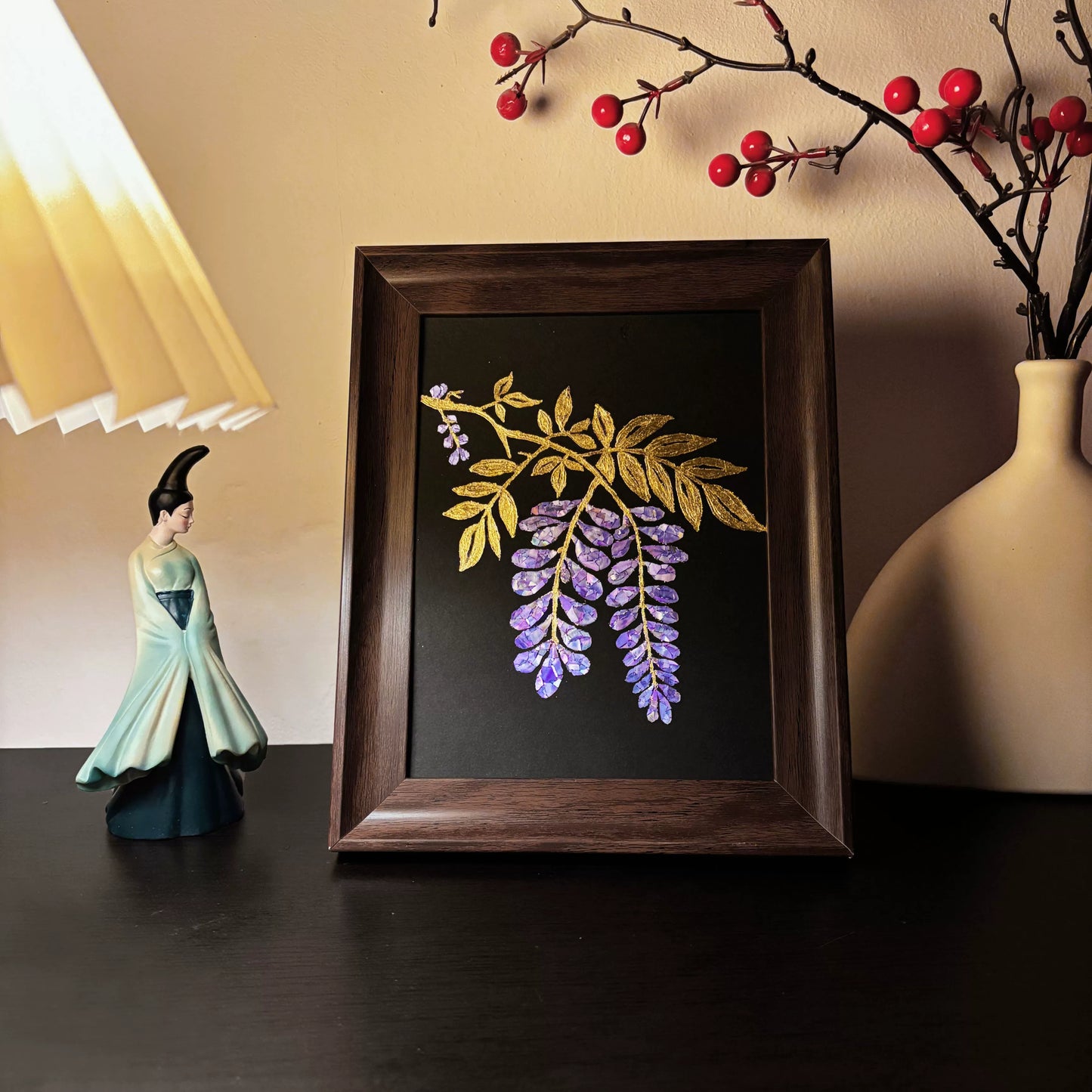 Celestial Dreams Mother-of-Pearl Botanical Frame