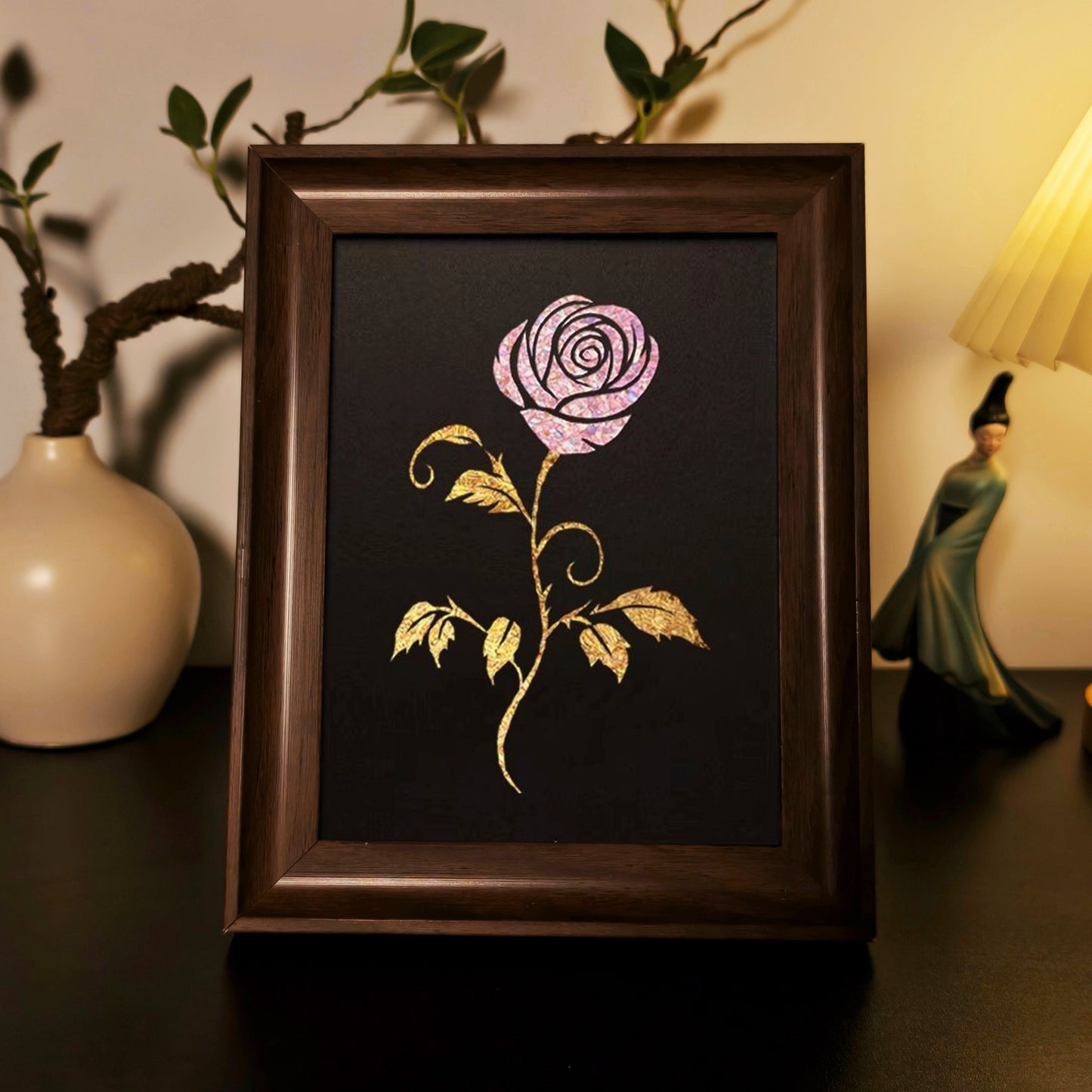 Celestial Dreams Mother-of-Pearl Botanical Frame