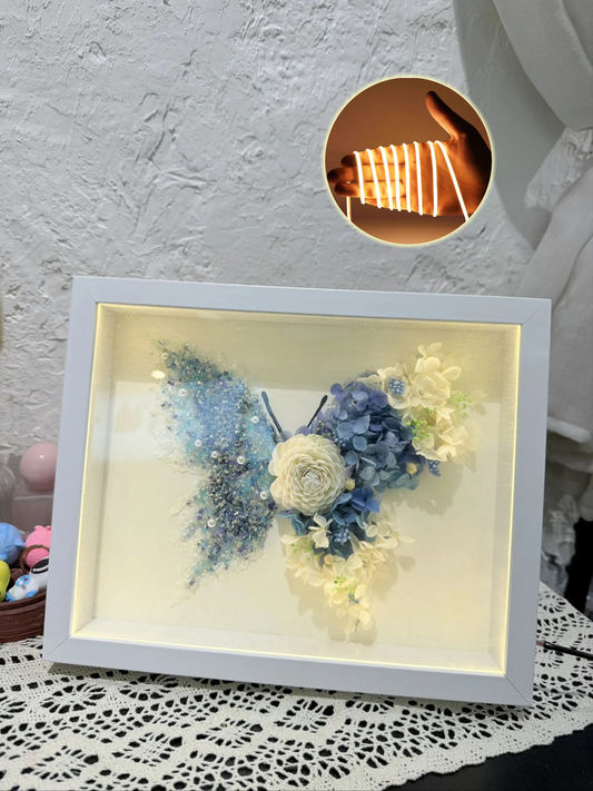 SeeVive Crystal Preserved Flower Shadow Box - Handmade Eternal Floral Art with Healing Energy