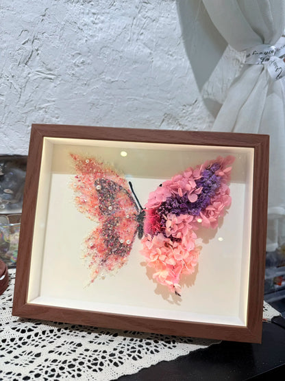 SeeVive Crystal Preserved Flower Shadow Box - Handmade Eternal Floral Art with Healing Energy