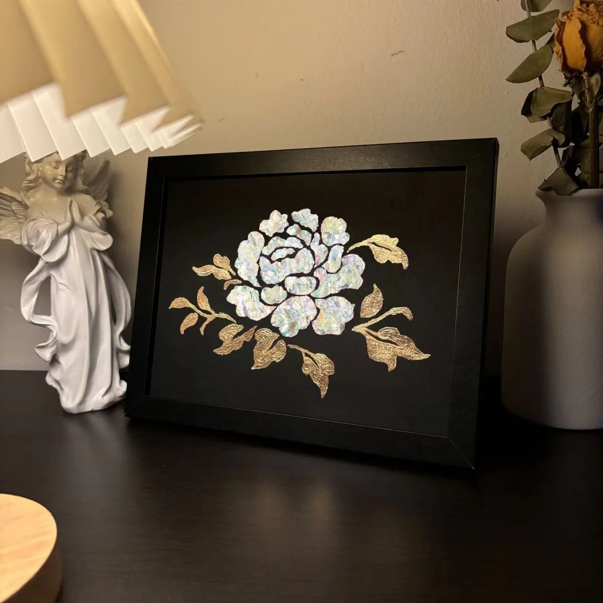 Celestial Dreams Mother-of-Pearl Botanical Frame